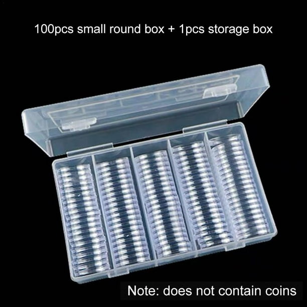 1 Piece 120mm Clear Plastic Coin Capsule Holders Display Case Box Collection